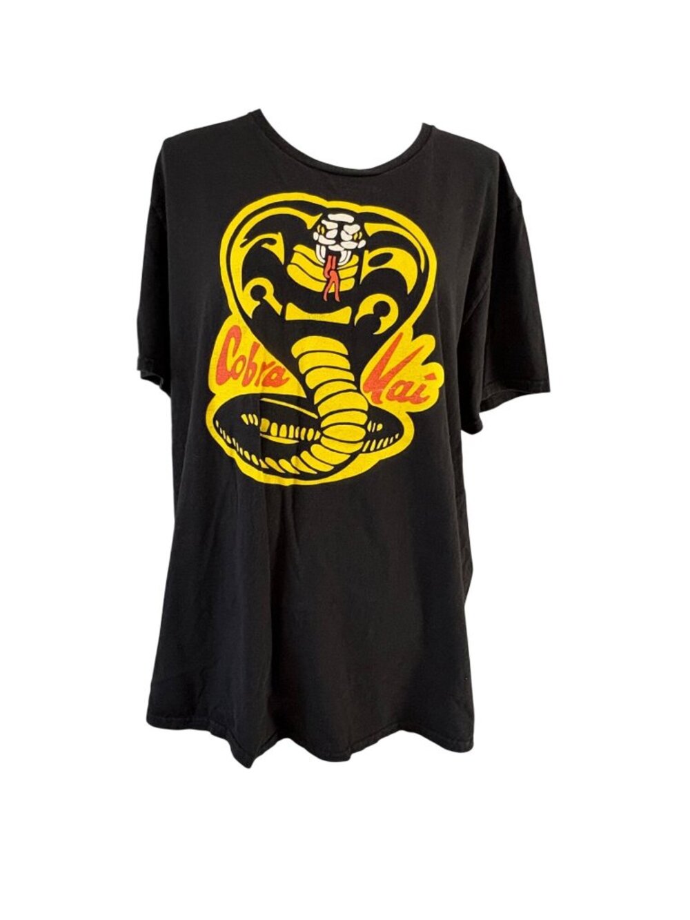 Cobra Kai Y2K Black Karate Kid Retro Graphic Streetwear T-Shirt W/ Snake Logo XL
